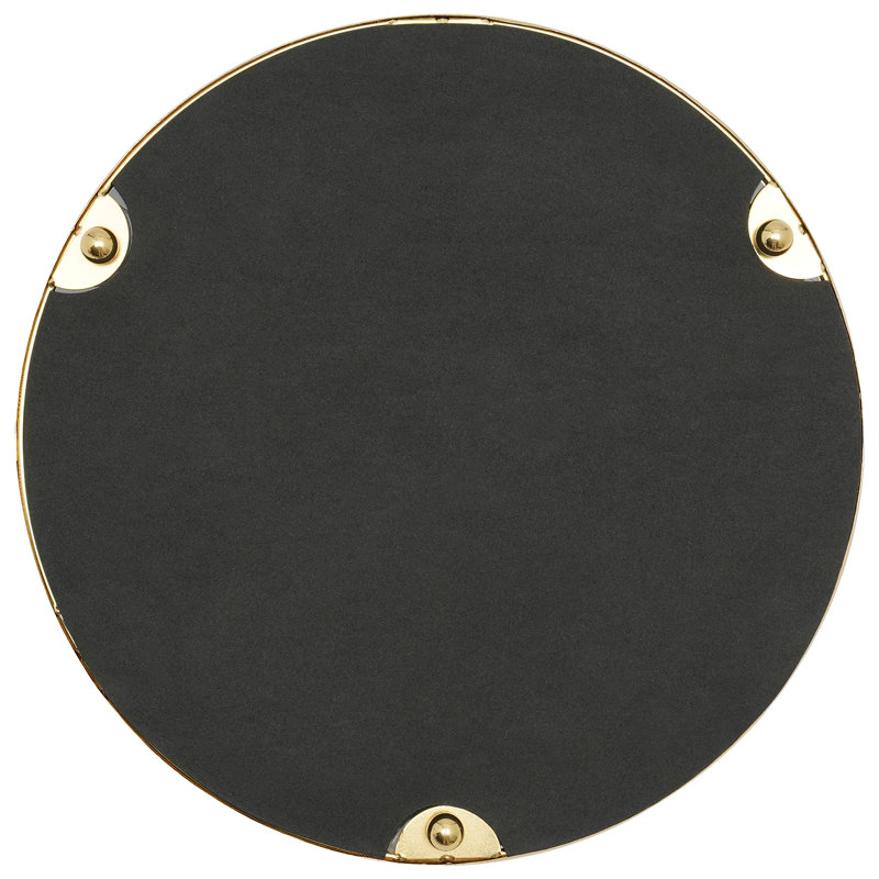 Everly Quinn Janaiyah Round Mirrored Tray Perfume Holder Makeup